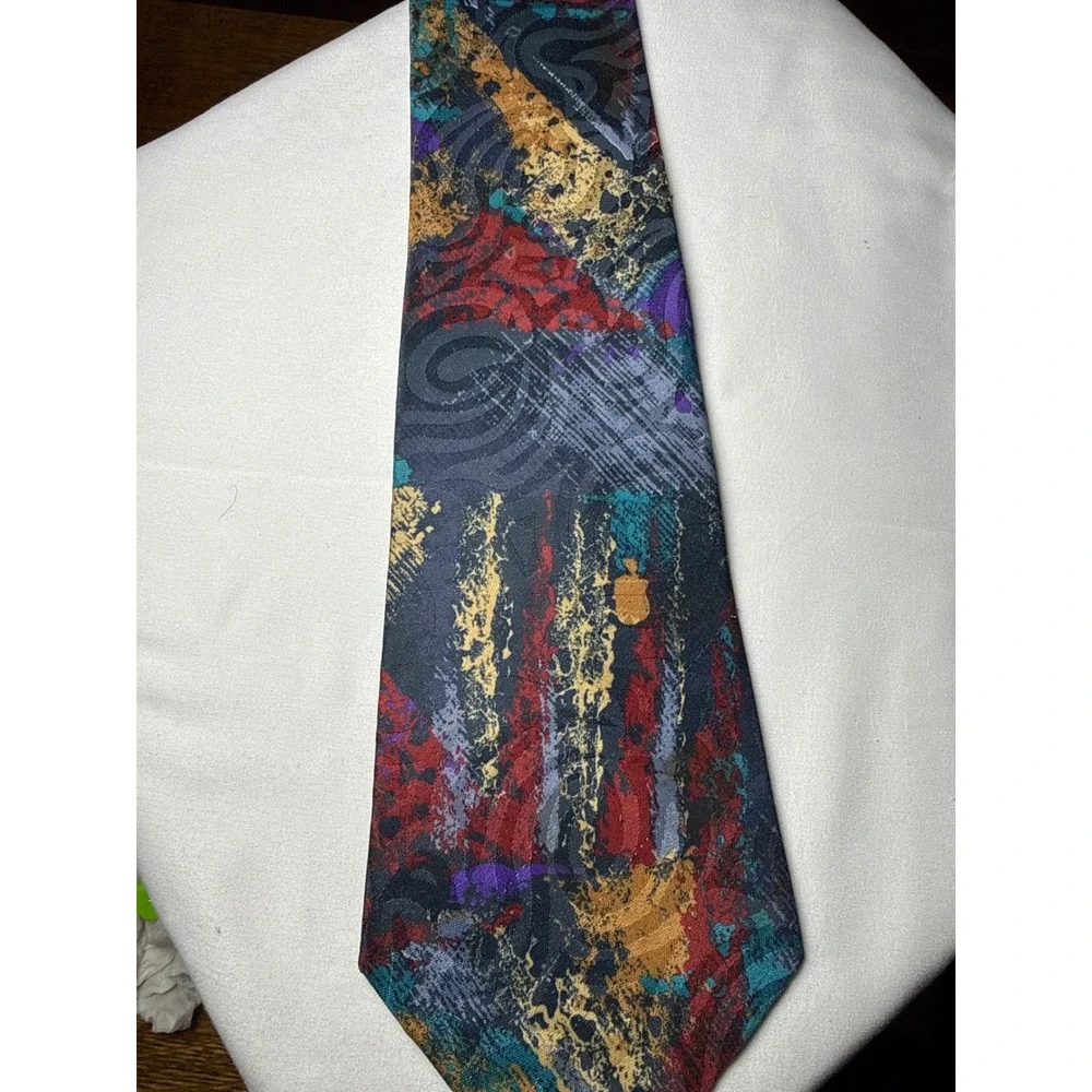 Stringbeans‎ Men's Tie Abstract Geometric Pattern Silk Blend